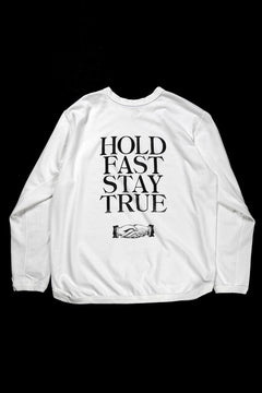 画像をギャラリービューアに読み込む, FULLCOUNT x Stephen Kenny HOLD FAST STAY TRUE L/S T SHIRT / ORIGINAL 30/2 TIGH TENSION JERSEY (WHITE)