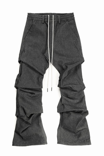 A.F ARTEFACT TUCK SLIM BAGGY PANTS / RAW DENIM (BLACK)