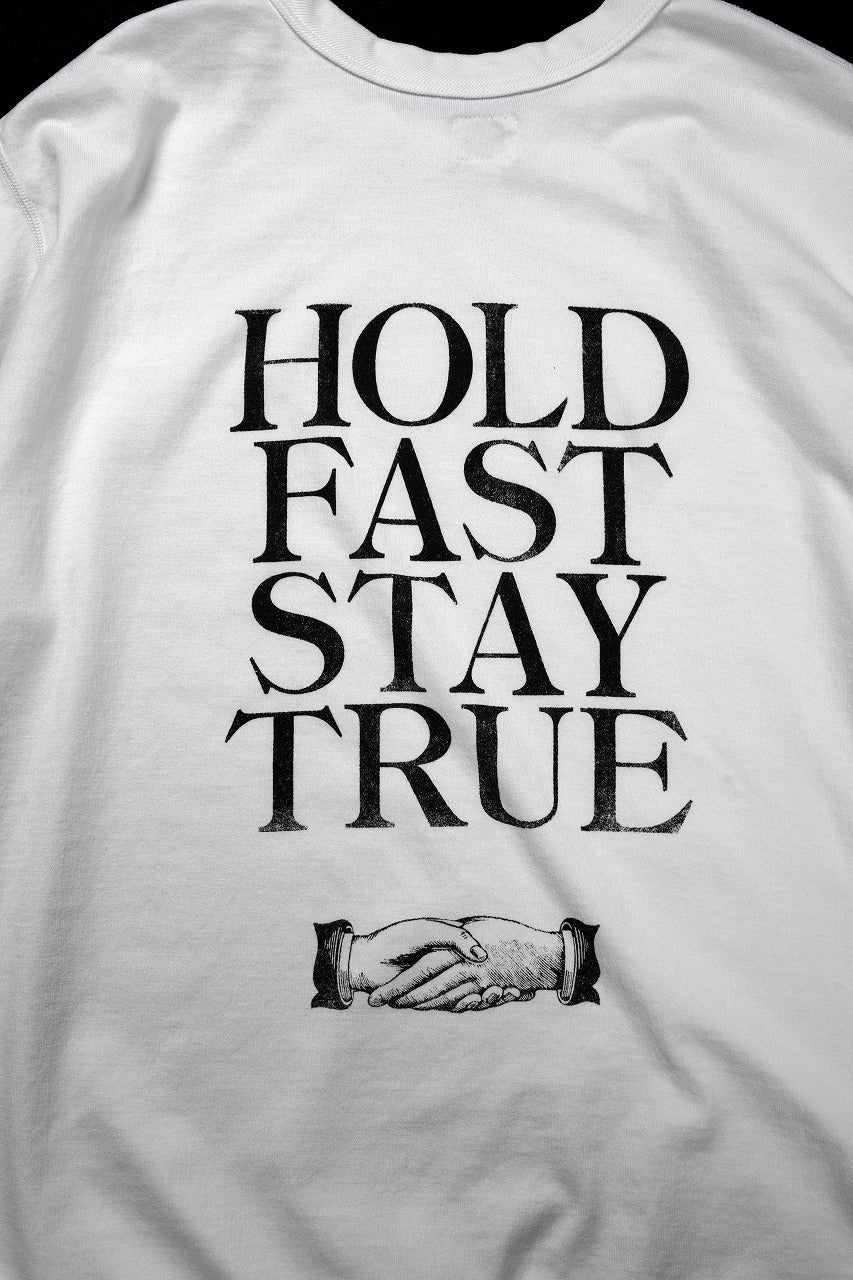 FULLCOUNT x Stephen Kenny HOLD FAST STAY TRUE L/S T SHIRT / ORIGINAL 30/2 TIGH TENSION JERSEY (WHITE)