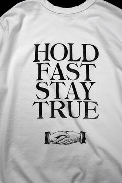 画像をギャラリービューアに読み込む, FULLCOUNT x Stephen Kenny HOLD FAST STAY TRUE L/S T SHIRT / ORIGINAL 30/2 TIGH TENSION JERSEY (WHITE)