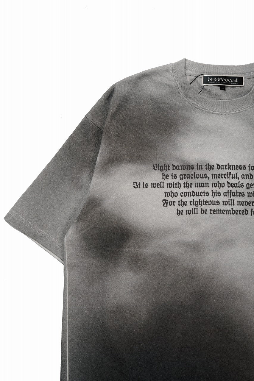 beauty : beast Full-surface S/S TEE (RAVEN / BEIGE PRINT)