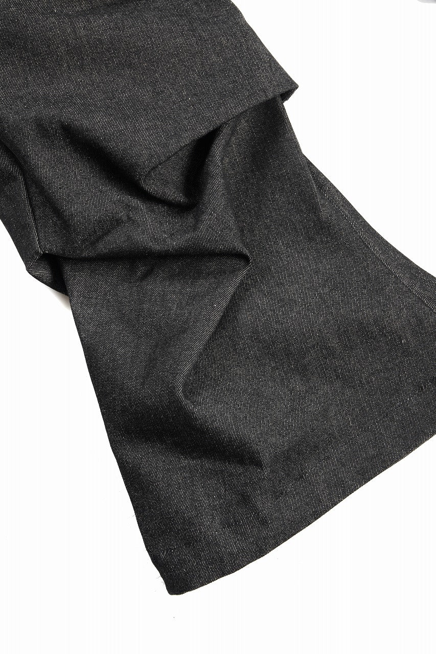 Load image into Gallery viewer, A.F ARTEFACT TUCK SLIM BAGGY PANTS / RAW DENIM (BLACK)