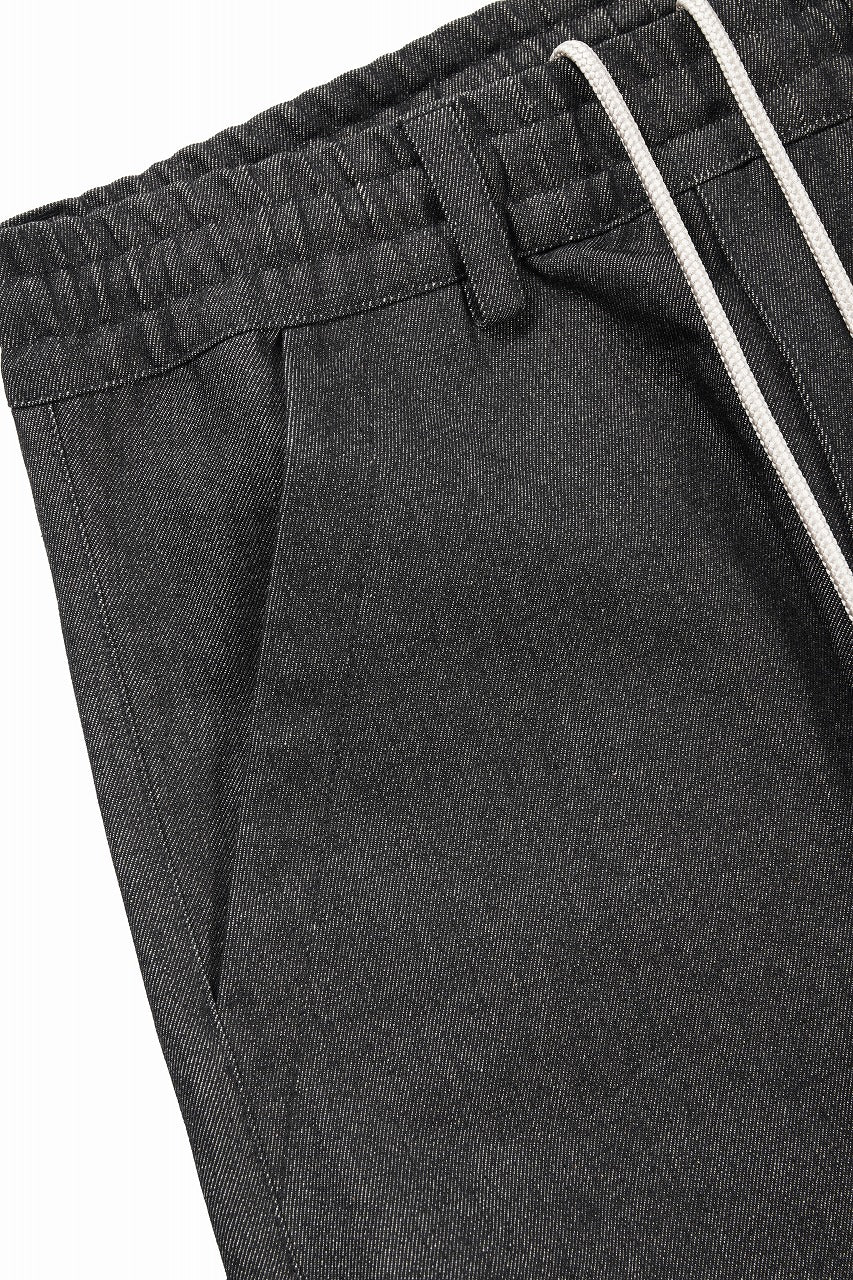 Load image into Gallery viewer, A.F ARTEFACT TUCK SLIM BAGGY PANTS / RAW DENIM (BLACK)