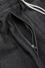 Load image into Gallery viewer, A.F ARTEFACT TUCK SLIM BAGGY PANTS / RAW DENIM (BLACK)