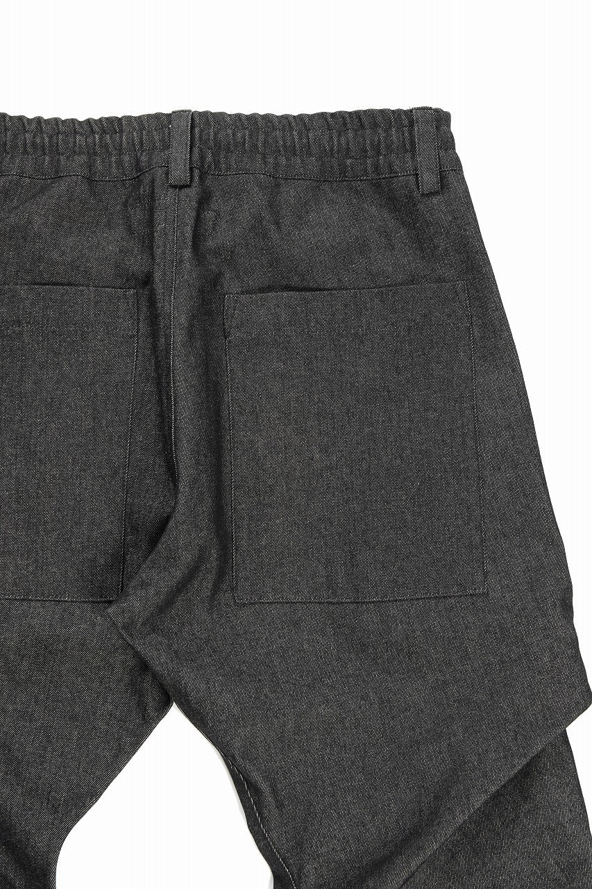 Load image into Gallery viewer, A.F ARTEFACT TUCK SLIM BAGGY PANTS / RAW DENIM (BLACK)