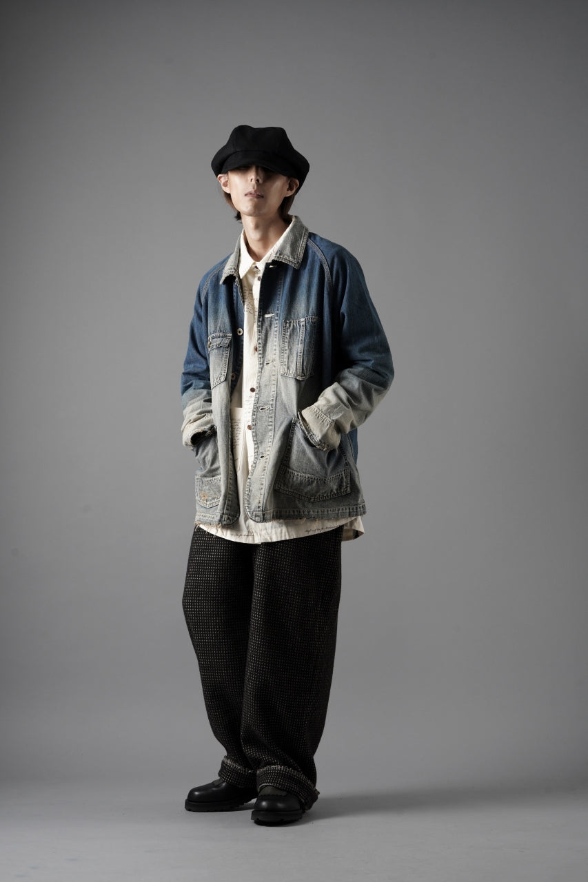 画像をギャラリービューアに読み込む, FULLCOUNT x N/07 exclusive COVER ALL JACKET / 10.5oz Zimbabwe Denim (INDIGO BLUE / EFFECTED)