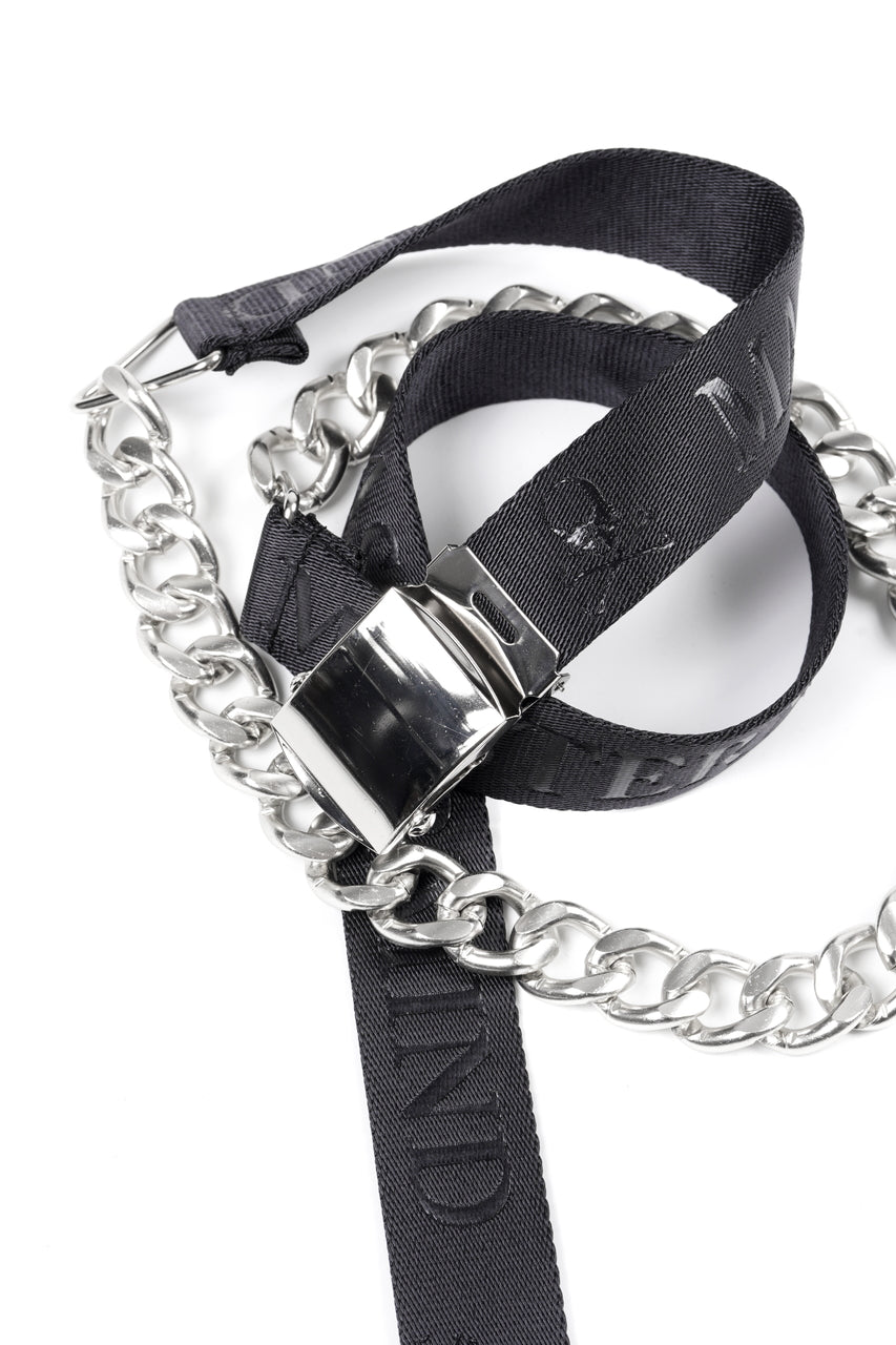 Load image into Gallery viewer, mastermind JAPAN CHAIN BELT 3cm WIDE (BLACK)