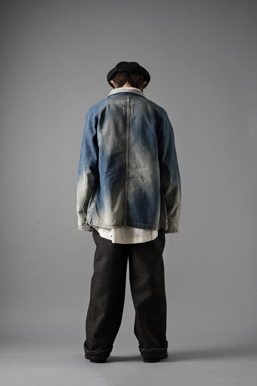 画像をギャラリービューアに読み込む, FULLCOUNT x N/07 exclusive COVER ALL JACKET / 10.5oz Zimbabwe Denim (INDIGO BLUE / EFFECTED)