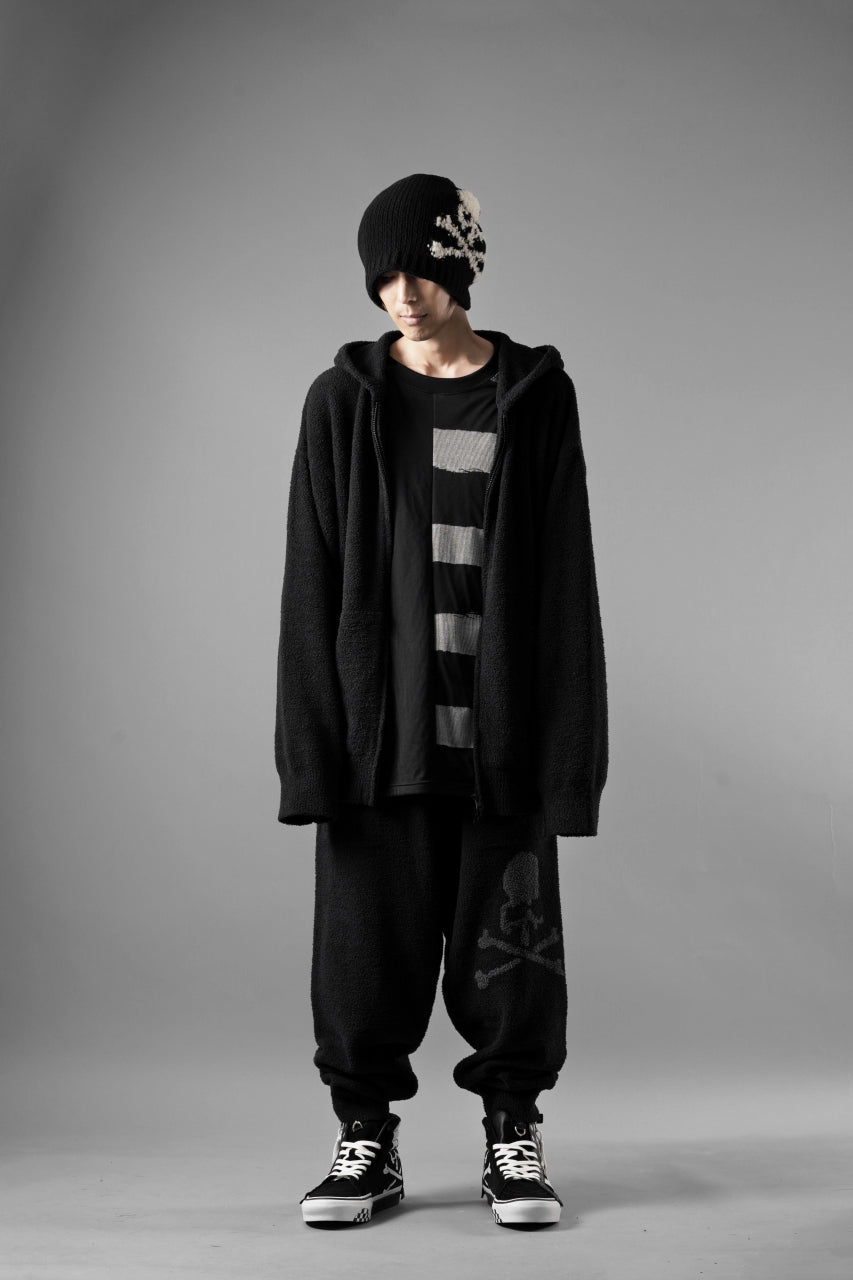 画像をギャラリービューアに読み込む, MASTERMIND WORLD LOUNGE FULL-ZIP HOODIE / SOFTLY BOA FLEECE (BLACK x CHARCOAL)