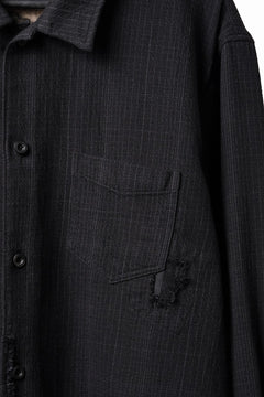 画像をギャラリービューアに読み込む, Professor.E REPAIRED FLANNEL SHIRT (BLACK)
