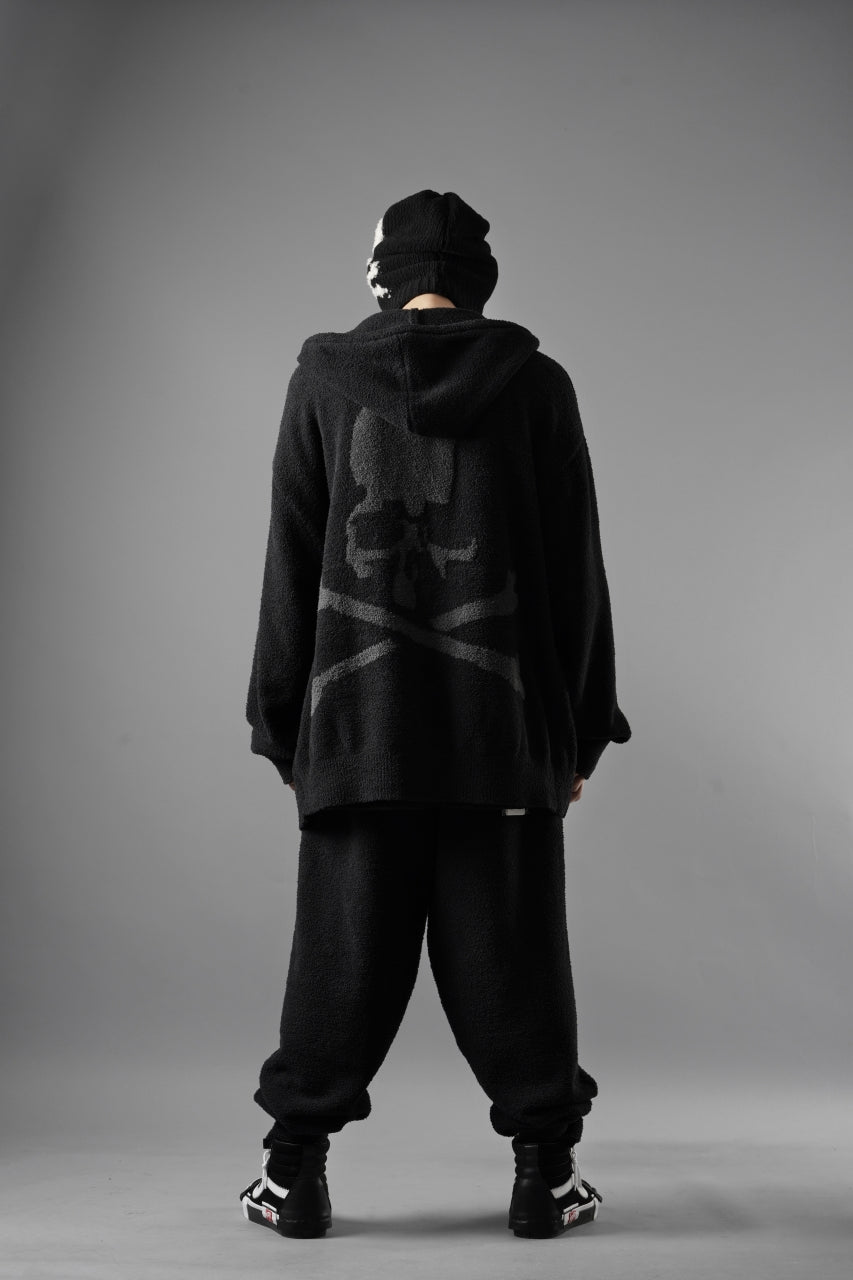 画像をギャラリービューアに読み込む, MASTERMIND WORLD LOUNGE FULL-ZIP HOODIE / SOFTLY BOA FLEECE (BLACK x CHARCOAL)