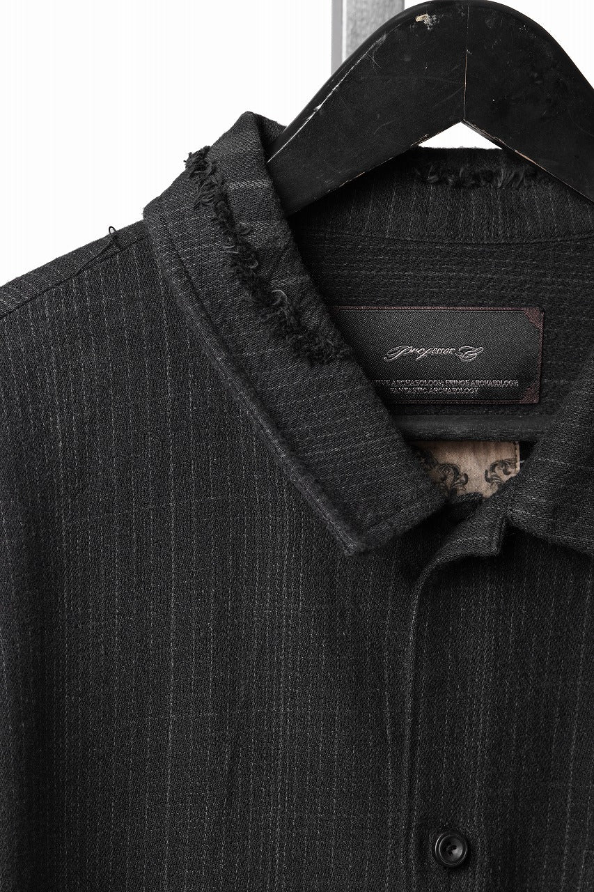 画像をギャラリービューアに読み込む, Professor.E REPAIRED FLANNEL SHIRT (BLACK)