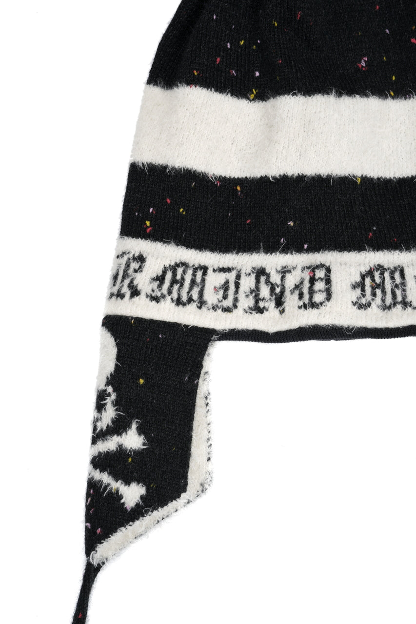 Load image into Gallery viewer, mastermind JAPAN CASHMERE TWEED BEANIE (BLACK)