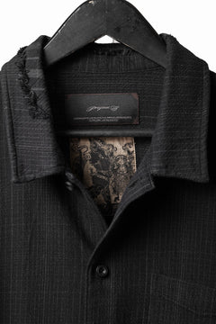 画像をギャラリービューアに読み込む, Professor.E REPAIRED FLANNEL SHIRT (BLACK)