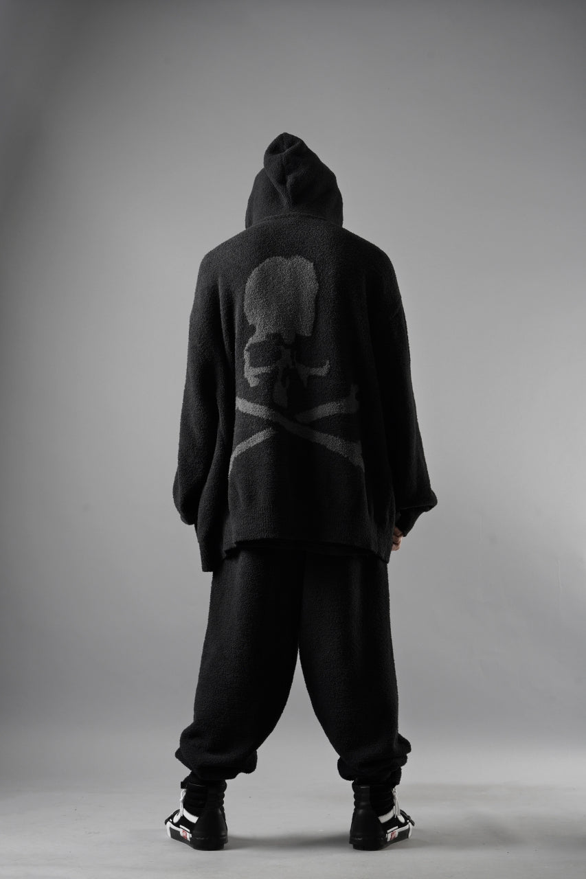 画像をギャラリービューアに読み込む, MASTERMIND WORLD LOUNGE FULL-ZIP HOODIE / SOFTLY BOA FLEECE (BLACK x CHARCOAL)