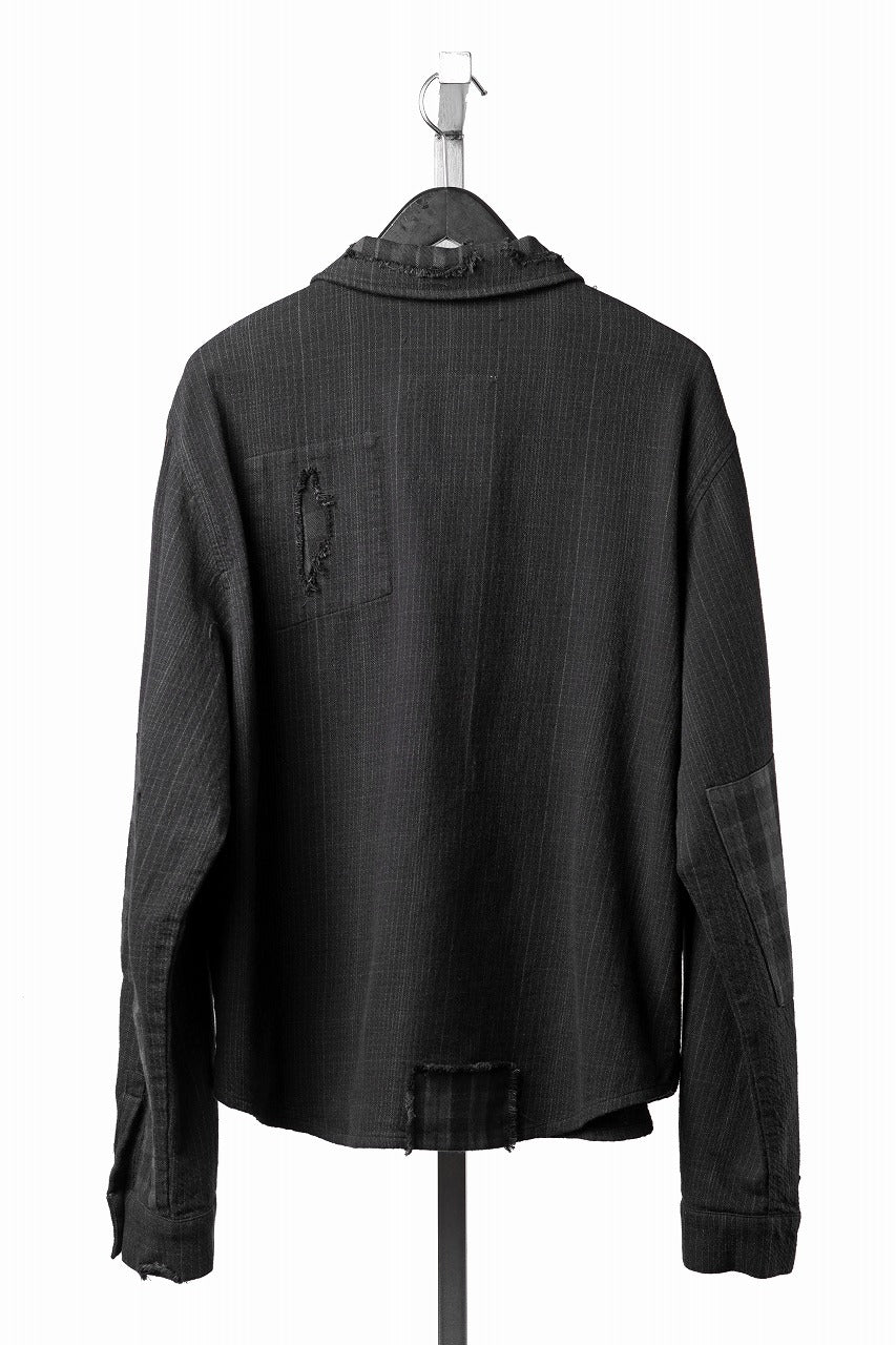 画像をギャラリービューアに読み込む, Professor.E REPAIRED FLANNEL SHIRT (BLACK)
