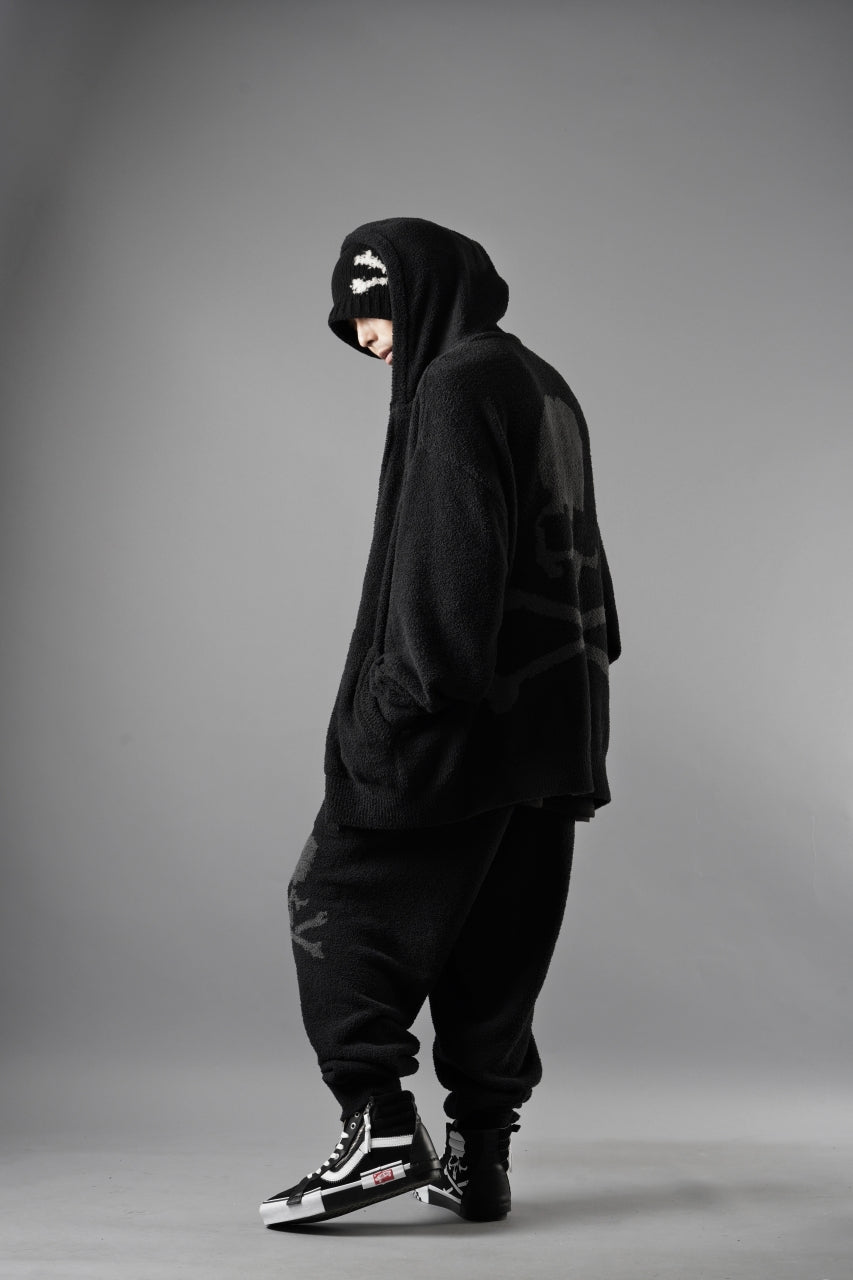 画像をギャラリービューアに読み込む, MASTERMIND WORLD LOUNGE FULL-ZIP HOODIE / SOFTLY BOA FLEECE (BLACK x CHARCOAL)