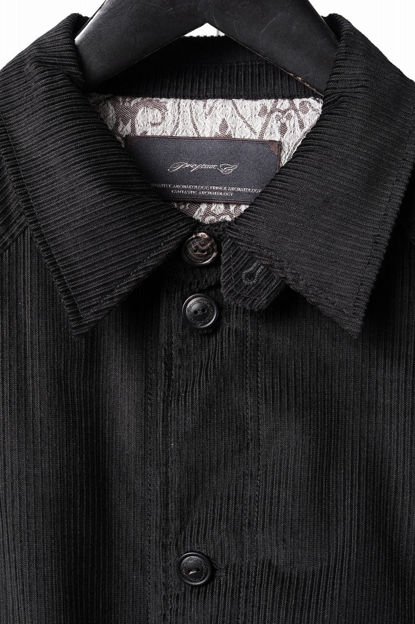 画像をギャラリービューアに読み込む, Professor.E CORDUROY HARRINGTON JACKET (BLACK)