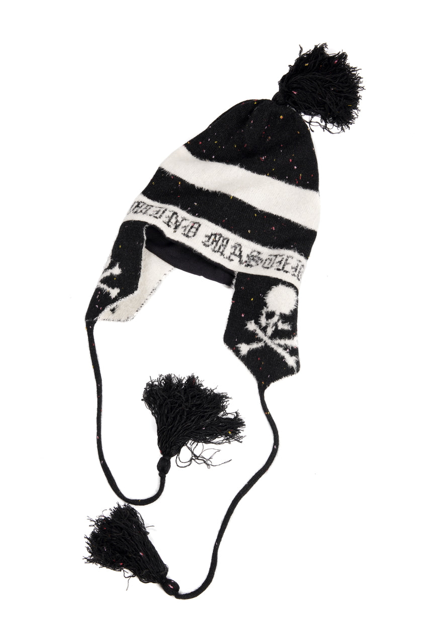 Load image into Gallery viewer, mastermind JAPAN CASHMERE TWEED BEANIE (BLACK)