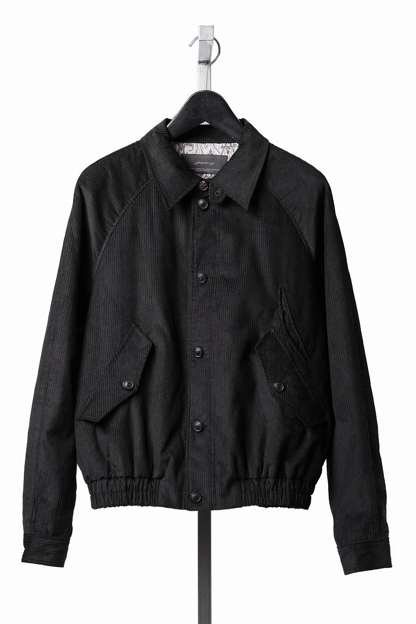 画像をギャラリービューアに読み込む, Professor.E CORDUROY HARRINGTON JACKET (BLACK)