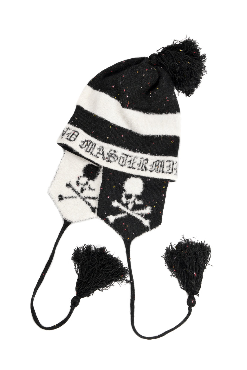 Load image into Gallery viewer, mastermind JAPAN CASHMERE TWEED BEANIE (BLACK)