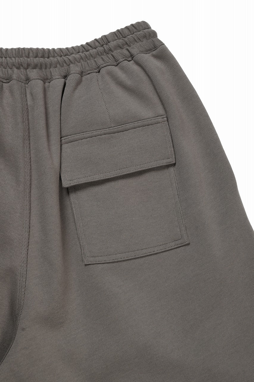 N/07 2 TUCKS EASY SHORTS / RIBBED CARDBOARD KNIT JERSEY (KHAKI GREEN)