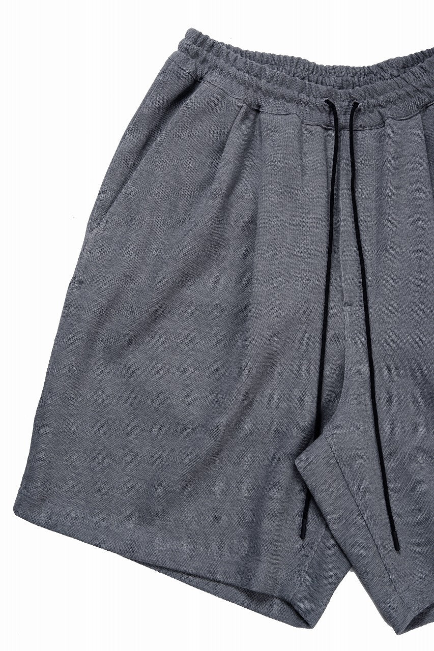 Load image into Gallery viewer, N/07 2 TUCKS EASY SHORTS / RIBBED CARDBOARD KNIT JERSEY (GREY)