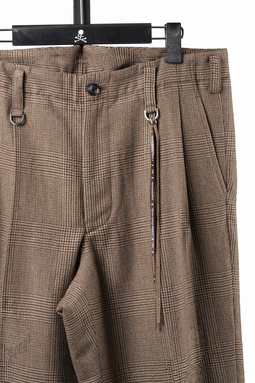 Load image into Gallery viewer, mastermind JAPAN WOOL CHECK TROUSERS (GLEN CHECK)