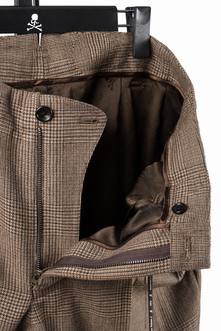Load image into Gallery viewer, mastermind JAPAN WOOL CHECK TROUSERS (GLEN CHECK)