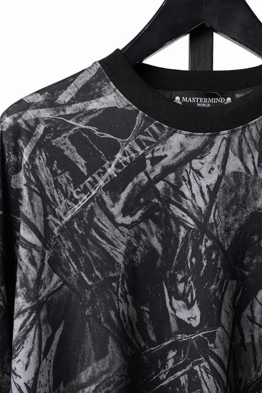 Load image into Gallery viewer, MASTERMIND WORLD OG FOREST CAMO LS TEE (MONOCHROME FOREST CAMO)