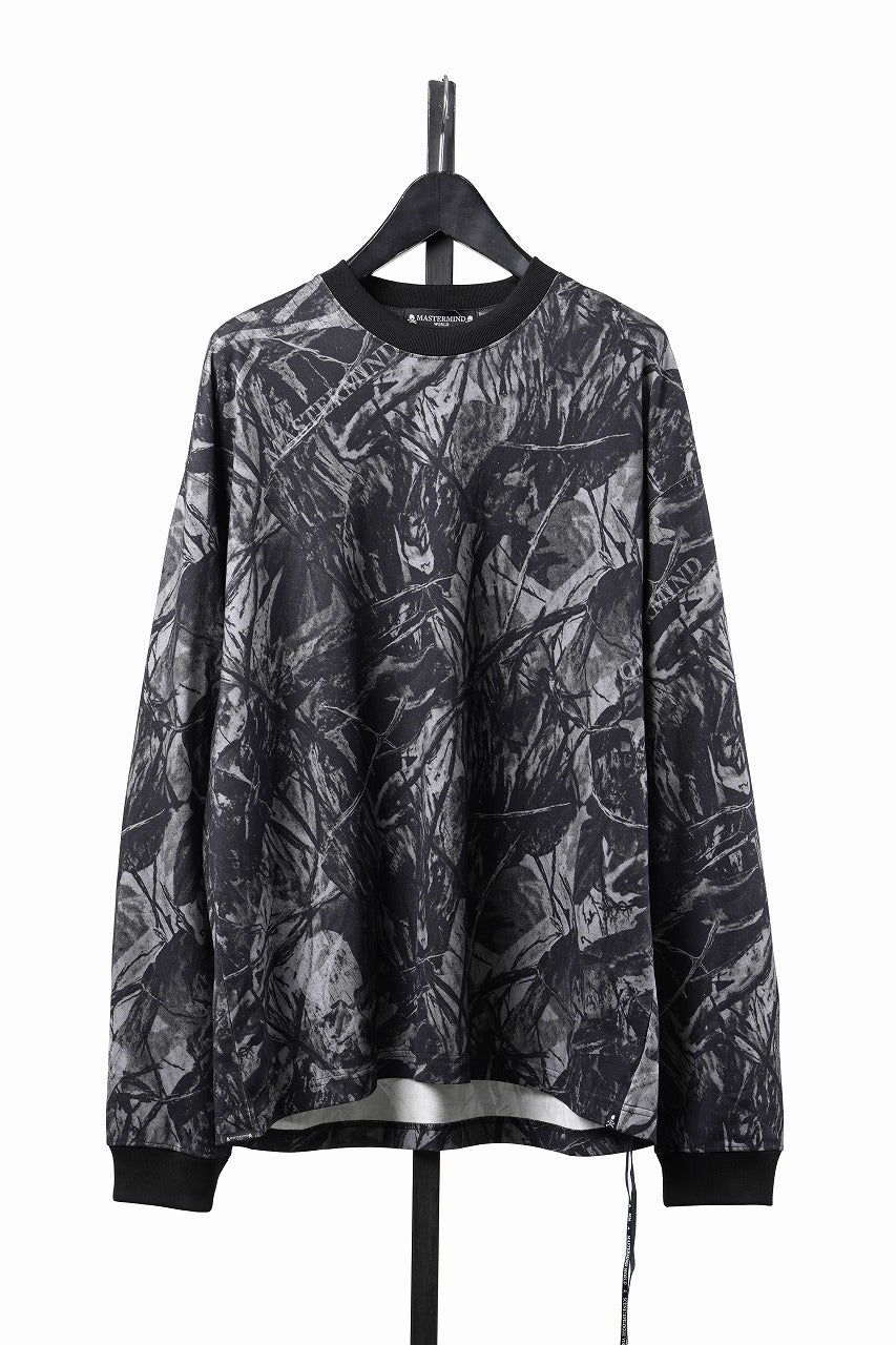 Load image into Gallery viewer, MASTERMIND WORLD OG FOREST CAMO LS TEE (MONOCHROME FOREST CAMO)