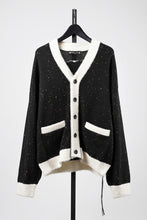 Load image into Gallery viewer, mastermind JAPAN CASHMERE TWEED CARDIGAN (BLACK)