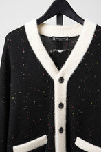 Load image into Gallery viewer, mastermind JAPAN CASHMERE TWEED CARDIGAN (BLACK)