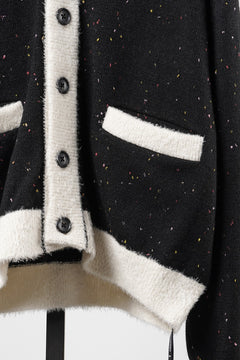Load image into Gallery viewer, mastermind JAPAN CASHMERE TWEED CARDIGAN (BLACK)