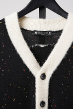 Load image into Gallery viewer, mastermind JAPAN CASHMERE TWEED CARDIGAN (BLACK)
