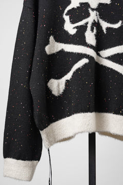 Load image into Gallery viewer, mastermind JAPAN CASHMERE TWEED CARDIGAN (BLACK)