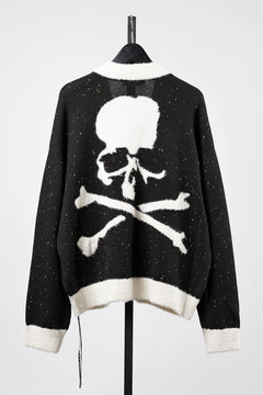 Load image into Gallery viewer, mastermind JAPAN CASHMERE TWEED CARDIGAN (BLACK)
