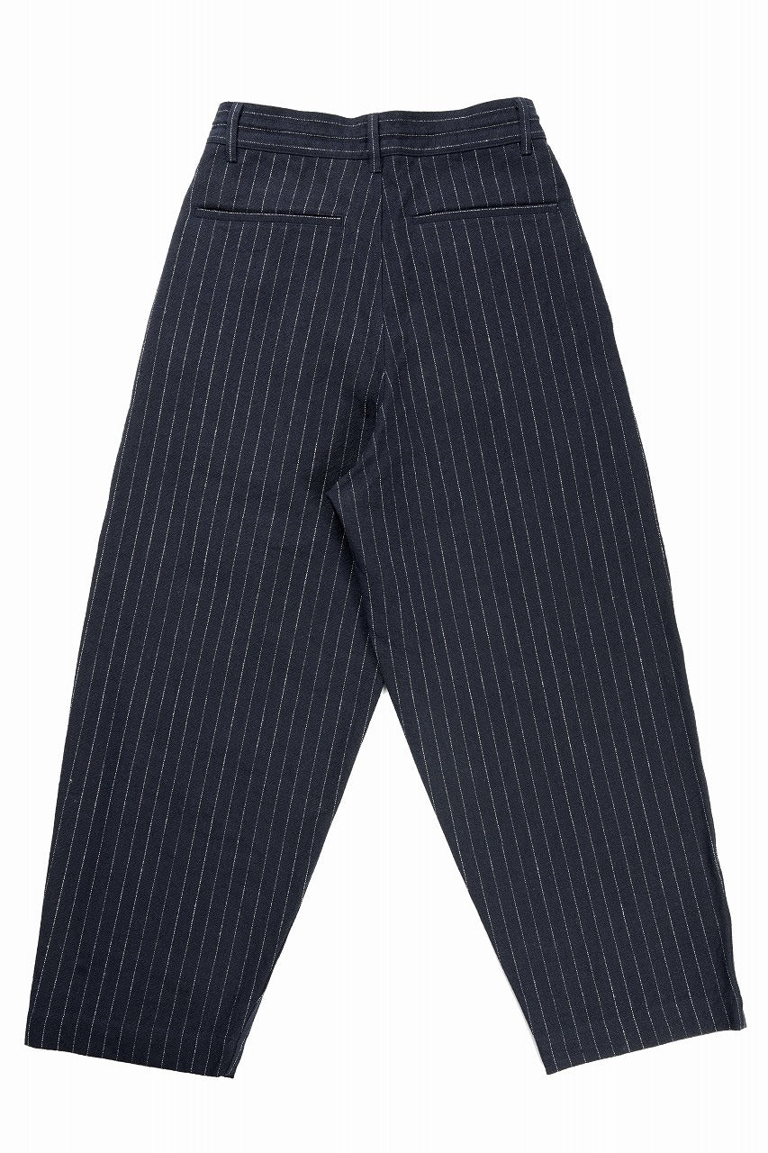 N/07 3 STITCHES WIDE TAPERED TROUSERS / HEAVY C/LI BUTCHER STRIPES (BLACK NAVY)