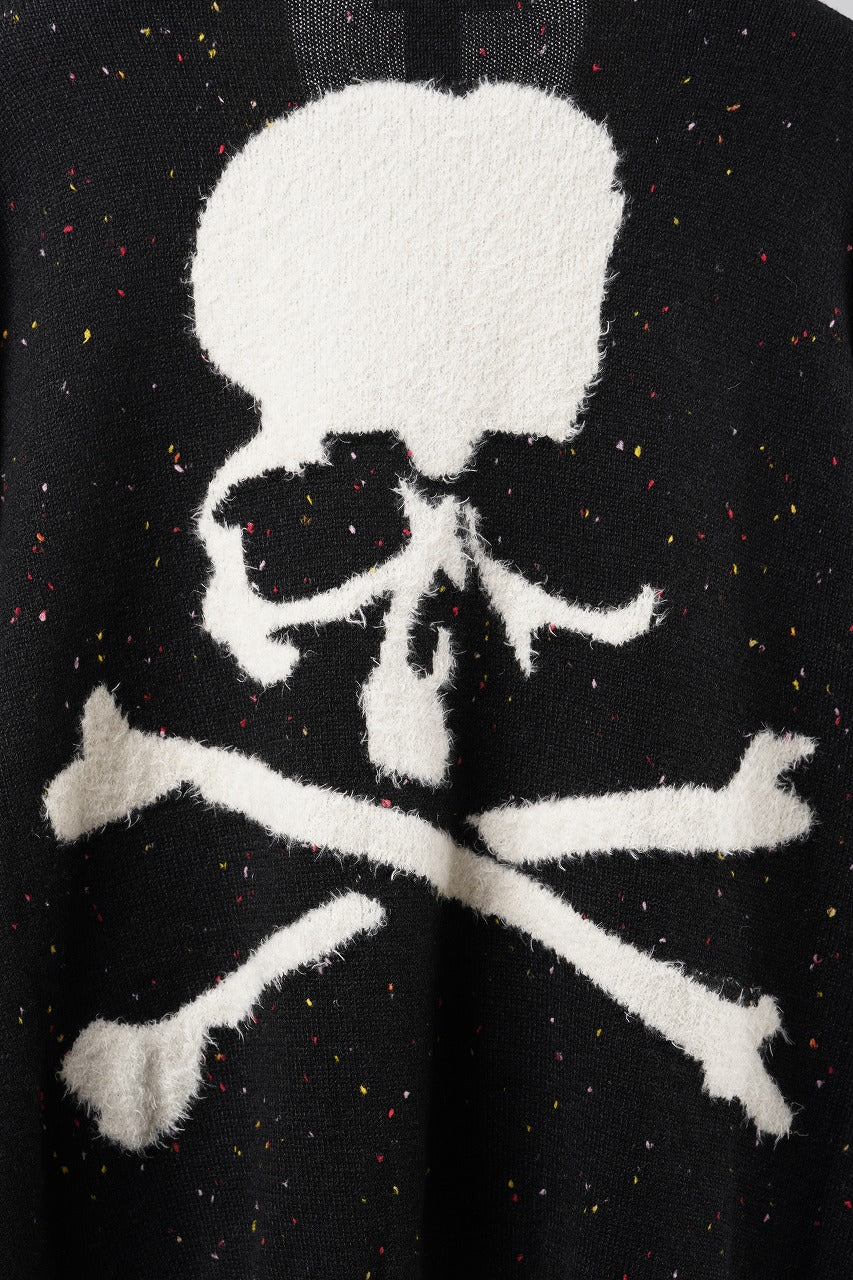 Load image into Gallery viewer, mastermind JAPAN CASHMERE TWEED CARDIGAN (BLACK)