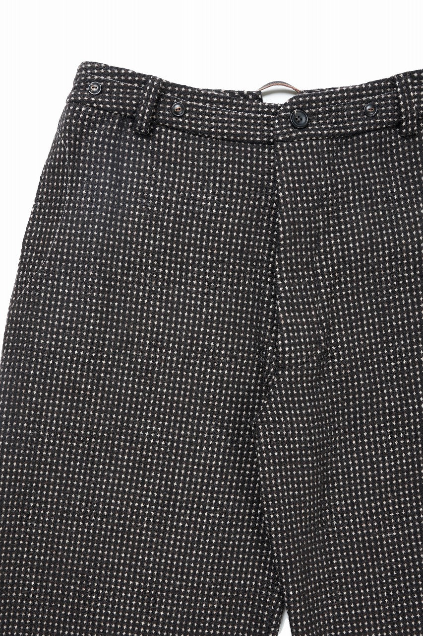 画像をギャラリービューアに読み込む, A TENTATIVE ATELIER exclusive George BUTTONED JACQUARD WORKER PANTS (DARK BROWN)