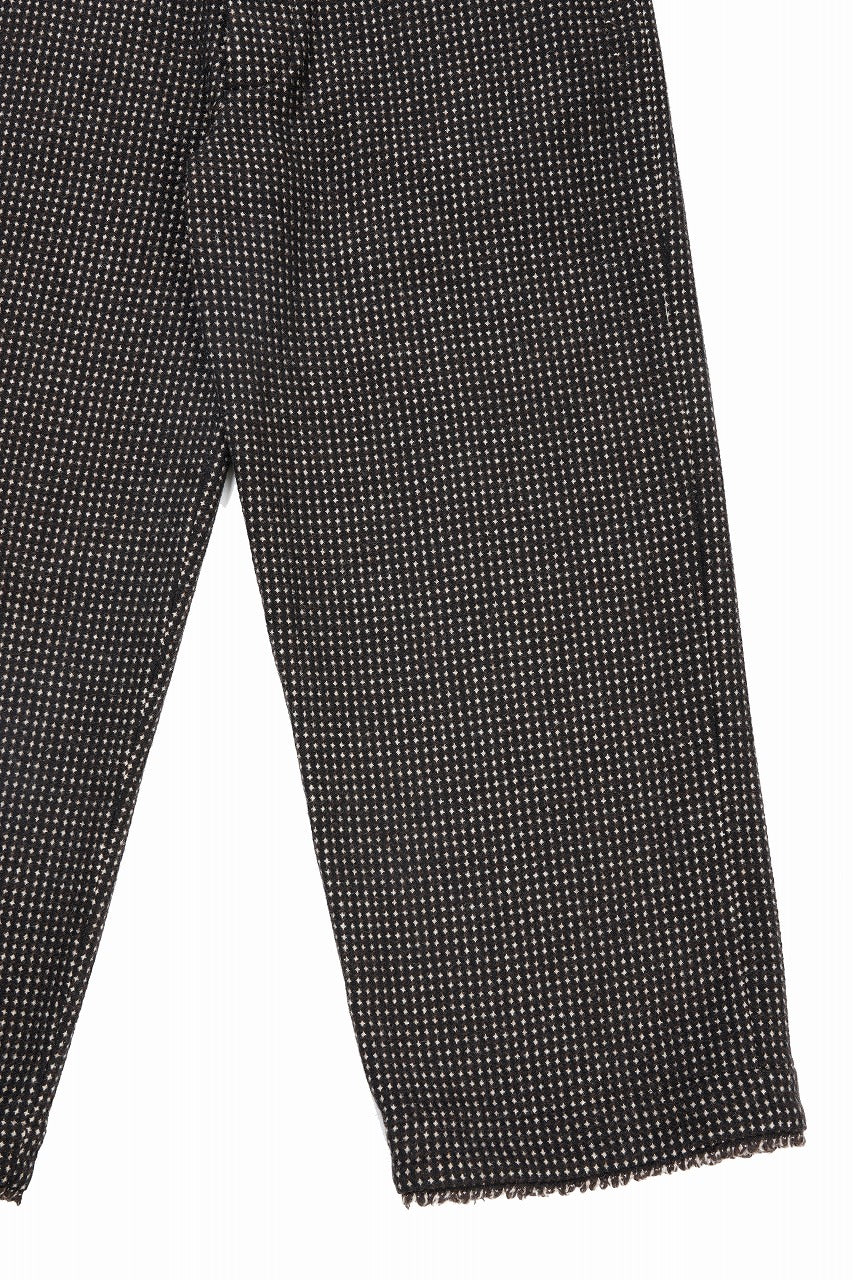 画像をギャラリービューアに読み込む, A TENTATIVE ATELIER exclusive George BUTTONED JACQUARD WORKER PANTS (DARK BROWN)