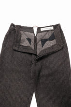 画像をギャラリービューアに読み込む, A TENTATIVE ATELIER exclusive George BUTTONED JACQUARD WORKER PANTS (DARK BROWN)