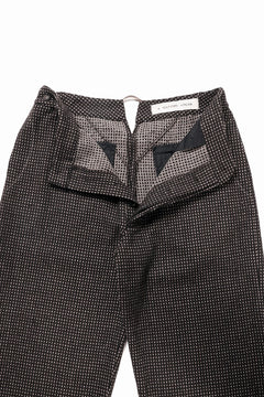 画像をギャラリービューアに読み込む, A TENTATIVE ATELIER exclusive George BUTTONED JACQUARD WORKER PANTS (DARK BROWN)