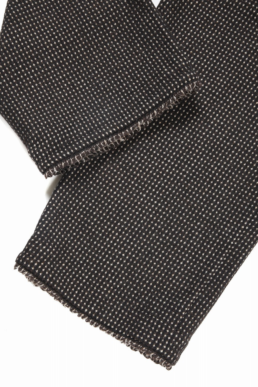 画像をギャラリービューアに読み込む, A TENTATIVE ATELIER exclusive George BUTTONED JACQUARD WORKER PANTS (DARK BROWN)
