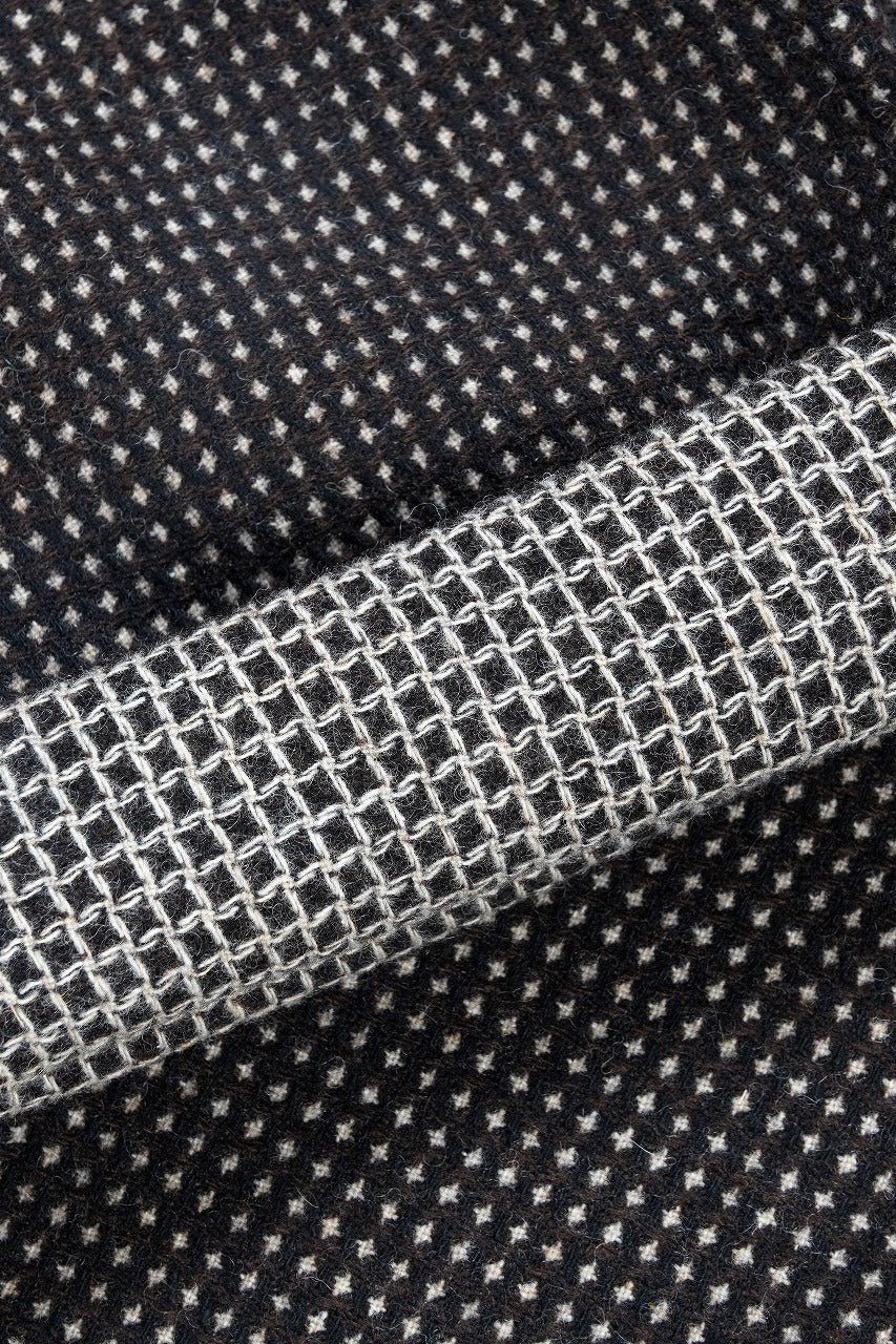 A TENTATIVE ATELIER exclusive George BUTTONED JACQUARD WORKER PANTS (DARK BROWN)