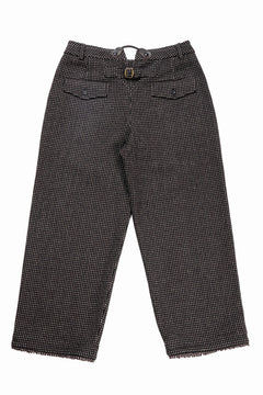 画像をギャラリービューアに読み込む, A TENTATIVE ATELIER exclusive George BUTTONED JACQUARD WORKER PANTS (DARK BROWN)
