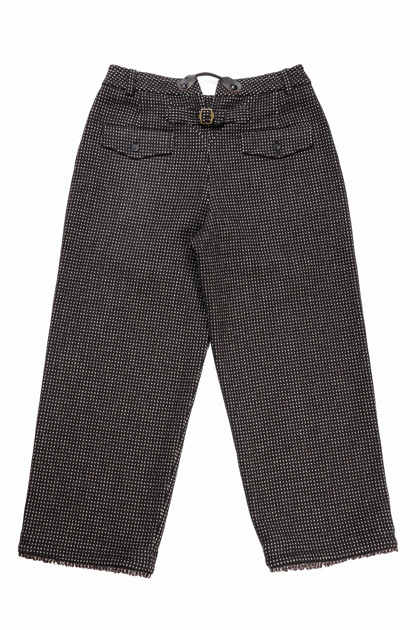 画像をギャラリービューアに読み込む, A TENTATIVE ATELIER exclusive George BUTTONED JACQUARD WORKER PANTS (DARK BROWN)
