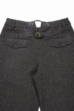 画像をギャラリービューアに読み込む, A TENTATIVE ATELIER exclusive George BUTTONED JACQUARD WORKER PANTS (DARK BROWN)