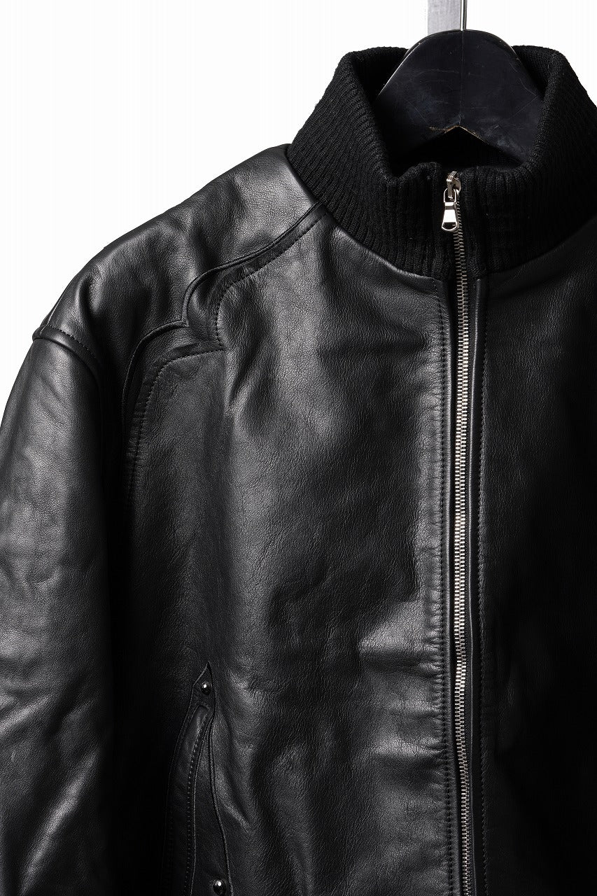 画像をギャラリービューアに読み込む, Professor.E DECK ZIP LEATHER JACKET (BLACK)