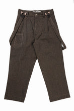 画像をギャラリービューアに読み込む, A TENTATIVE ATELIER exclusive George II  PAINTER`S CROSS WOOLEN BAND PANTS (MILYTARY GREEN)